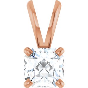 Ladies Natural Diamond Pendant (I1, Ghi) — 14K Rose Gold