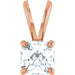 Ladies Natural Diamond Pendant (I1, Ghi) — 14K Rose Gold