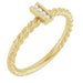 Ladies Natural Diamond Rope Ring (I1, G-H) — 14K Yellow Gold