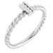 Ladies Natural Diamond Rope Ring (SI2-SI3, G-H) — Platinum
