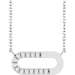 Ladies Natural Diamond Paperclip-Style Necklace (I1, G-H) — 14K White Gold