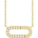 Ladies Natural Diamond Paperclip-Style Necklace (I1, G-H) — 14K Yellow Gold