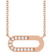 Ladies Natural Diamond Paperclip-Style Necklace (I1, G-H) — 14K Rose Gold