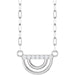 Ladies Natural Diamond Arch Necklace (I1, G-H) — 14K White Gold