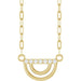 Ladies Natural Diamond Arch Necklace (I1, G-H) — 14K Yellow Gold