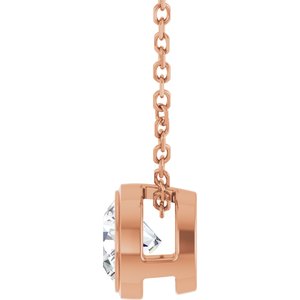 Lab-Grown Diamond Solitaire Bezel-Set Necklace