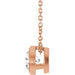 Lab-Grown Diamond Solitaire Bezel-Set Necklace