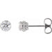 Ladies Natural Diamond Hidden Halo-Style Stud Earrings — Platinum