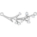Ladies Natural Diamond Branch Necklace Center (I1, G-H) — 14K White Gold
