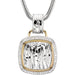 Ladies Natural Diamond Zebra Skin Necklace (I1, G-H) — Sterling Silver & 14K Yellow Gold