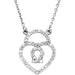 Ladies Natural Diamond Heart Padlock Necklace (I1, G-H) — 14K Rose Gold
