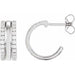 Ladies Natural Diamond Earrings — 14K White Gold