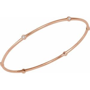 Lab-Grown Diamond Bezel-Set Bangle Bracelet