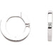 Ladies Natural Diamond Hoop Earrings (Si1, G-H) — 14K White Gold