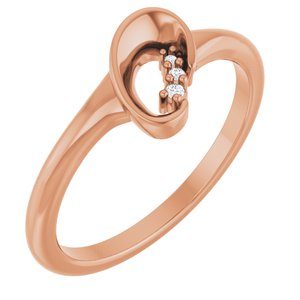 Ladies Natural Diamond Ring (I1, G-H) — 14K Rose Gold