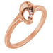 Ladies Natural Diamond Ring (I1, G-H) — 14K Rose Gold