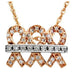 Ladies 14K Rose/ Natural Diamond Me and My Two Friends® Necklace (Si2-Si3, G-H) — 14K Rose/White Gold