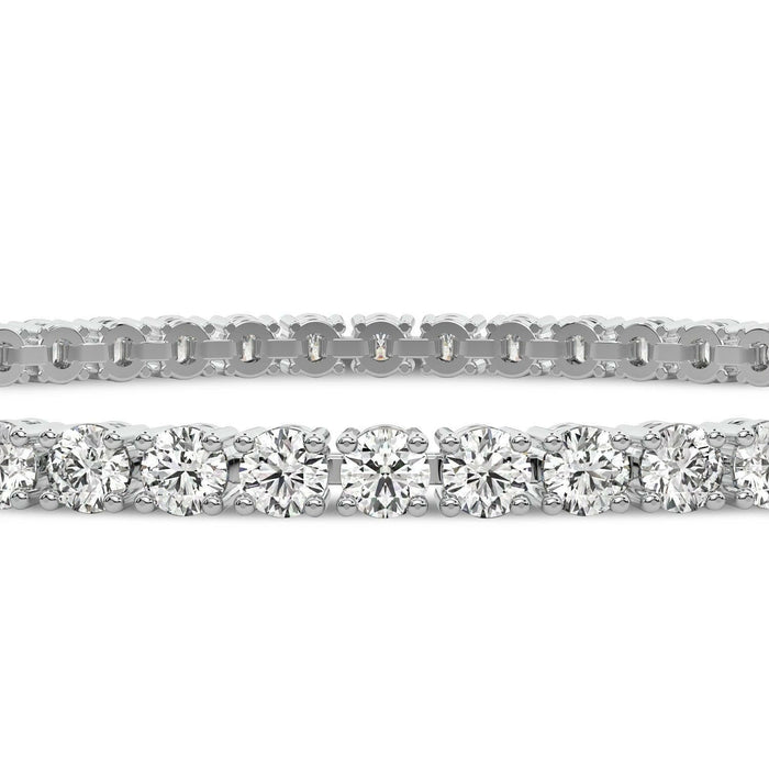 4 Prong Round Tennis Bracelet - Platinum, 15.00 Ct (12363) Databazaar.com
