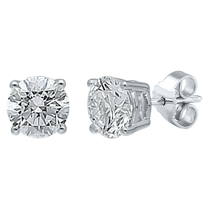 4 Prong Round Studs - Platinum, 0.50 Ct (12381) Databazaar.com