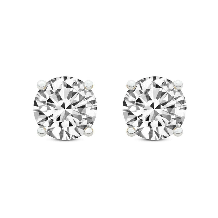 4 Prong Round Studs - 14k Yellow Gold, 0.75 Ct (12383) Databazaar.com