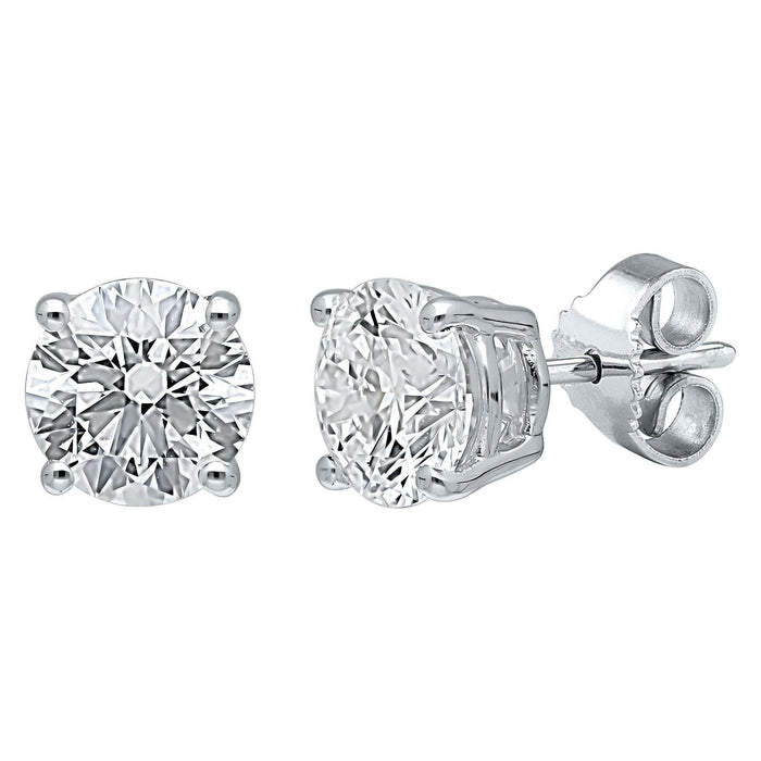 4 Prong Round Studs - Platinum, 0.75 Ct (12384) Databazaar.com