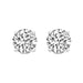 4 Prong Round Studs - Platinum, 1.00 Ct (12387) Databazaar.com