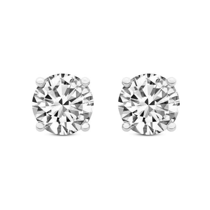 4 Prong Round Studs - Platinum, 6.00 Ct (12405) Databazaar.com