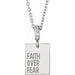 Ladies Natural Diamond Faith Over Fear Necklace (Si2-Si3, G-H) — Platinum