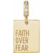 Ladies Natural Diamond Faith Over Fear Pendant (I1, G-H) — 14K Yellow Gold