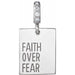 Ladies Natural Diamond Faith Over Fear Pendant (I1, G-H) — 14K White Gold
