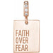 Ladies Natural Diamond Faith Over Fear Pendant (I1, G-H) — 14K Rose Gold
