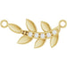 Ladies Natural Diamond Leaf Necklace Center (I1, G-H) — 14K Yellow Gold