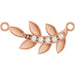 Ladies Natural Diamond Leaf Necklace Center (I1, G-H) — 14K Rose Gold