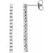 Ladies Natural Diamond Earrings — 14K White Gold