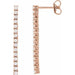 Ladies Natural Diamond Earrings — 14K Rose Gold
