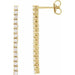 Ladies Natural Diamond Earrings — 14K Yellow Gold