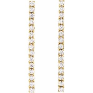 Lab-Grown Diamond Accented Drop Earrings