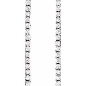 Lab-Grown Diamond Accented Drop Earrings