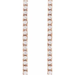 Lab-Grown Diamond Accented Drop Earrings