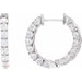Ladies Natural Diamond Inside-Outside 19.7 mm Hoop Earrings (I1, G-H) — 14K White Gold