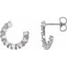 Ladies Natural Diamond Forward-Facing 12.7 mm Earrings (Si2-Si3, G-H) — Platinum