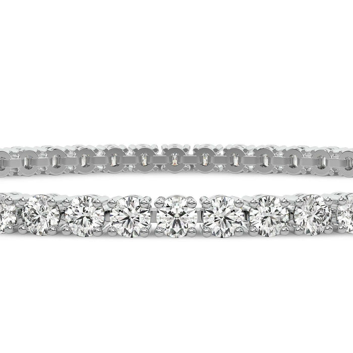 4 Prong Round Tennis Bracelet - Platinum, 12.00 Ct (12474) Databazaar.com