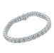 4 Prong Round Tennis Bracelet - Platinum, 15.00 Ct (12477) Databazaar.com