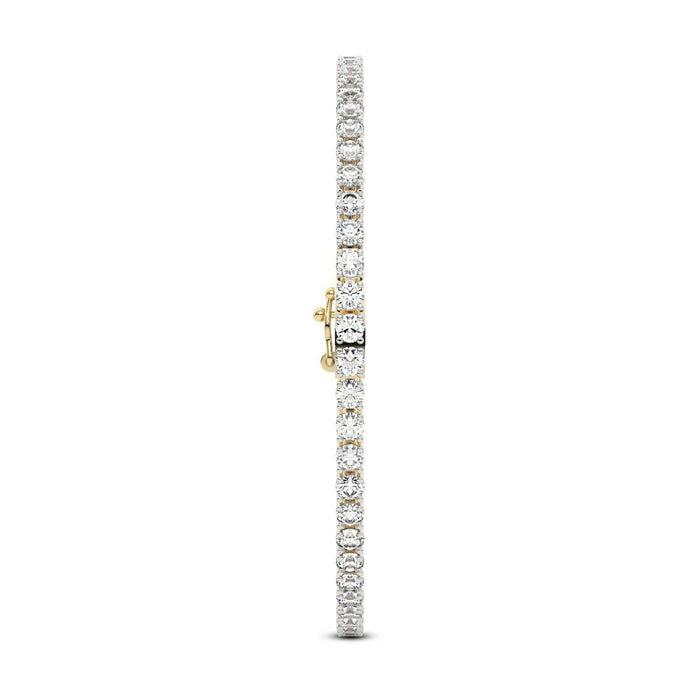 4 Prong Round Tennis Bracelet - 14k Yellow Gold, 2.00 Ct (12479) Databazaar.com