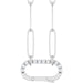 Ladies Natural Diamond Charm Necklace (I1, G-H) — 14K White Gold