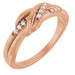Ladies Natural Diamond Knot Ring (I1, G-H) — 14K Rose Gold
