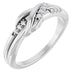 Ladies Natural Diamond Knot Ring (I1, G-H) — 14K White Gold