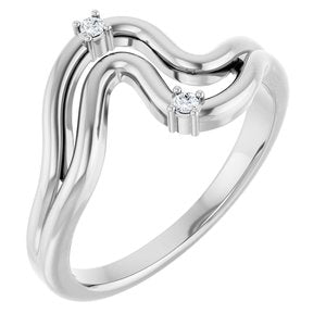 Ladies Natural Diamond Ring (I1, G-H) — Sterling Silver
