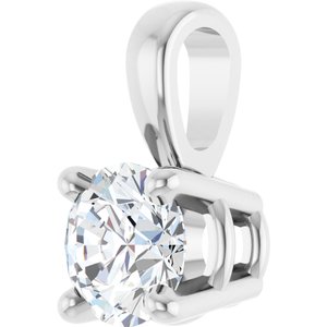 Lab-Grown Diamond Solitaire Pendant - Style 28392