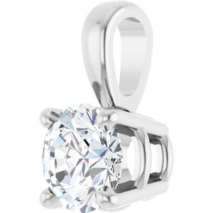 Lab-Grown Diamond Solitaire Pendant - Style 28392